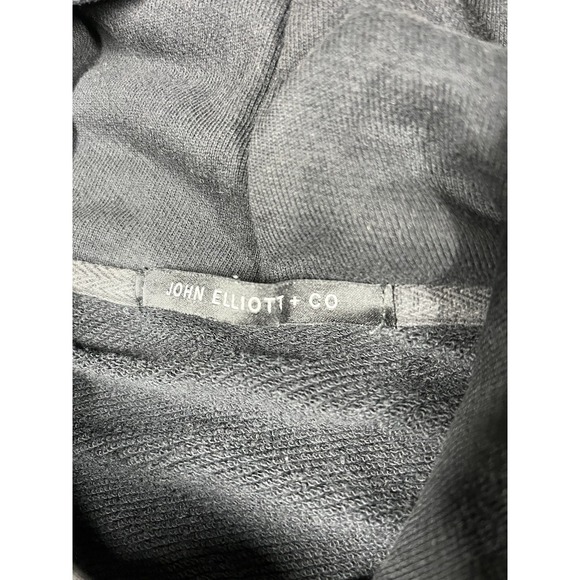 John Elliot Co Villain Side Zip Black Pullover Hoodie size 2 Made USA - Picture 7 of 11